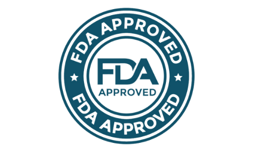 Dark teal FDA registered facility trust badge on the NeuroPrime website.
