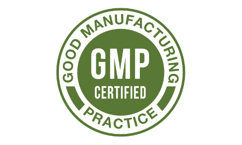 Olive green GMP Certified good manufacturing practices seal for NeuroPrime quality control.