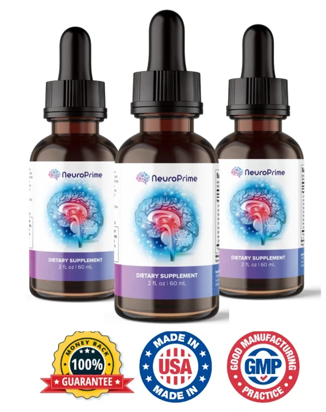 NeuroPrime three bottle supplement bundle package offer with official trust badges.