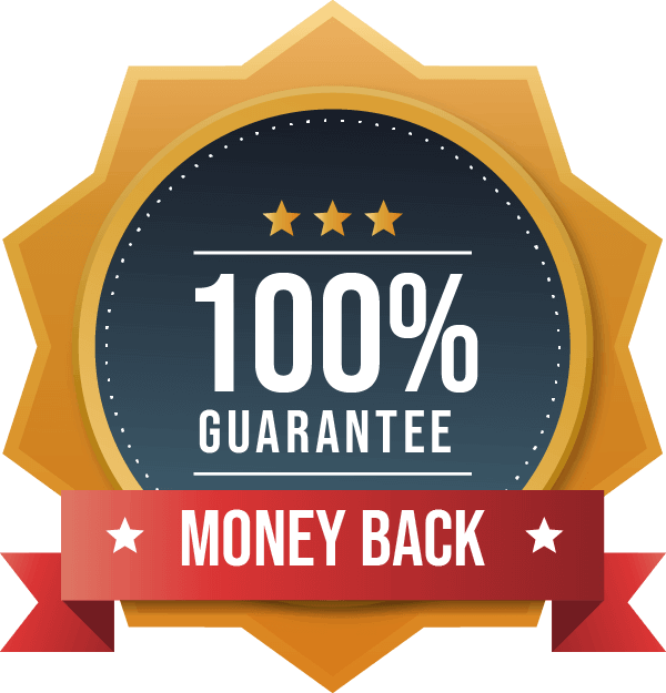Gold 100% Money Back Guarantee ribbon icon for risk-free NeuroPrime orders.